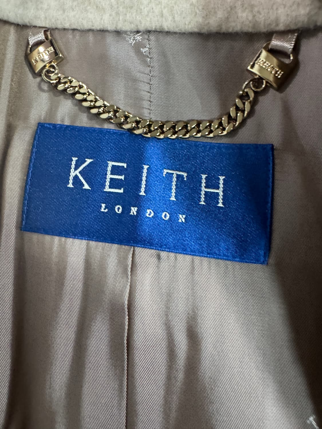 여성 키이스 KEITH 캐시미어 혼용 베이지 코트 상품이미지3