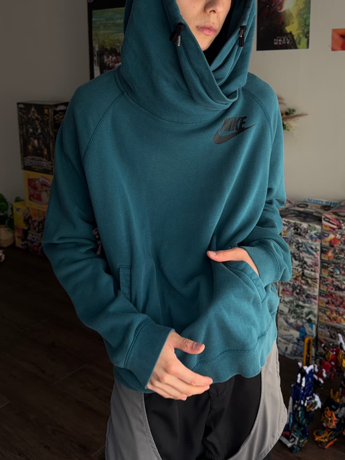 Nike 틸 터쿠아즈 레이어 후드 상품이미지2