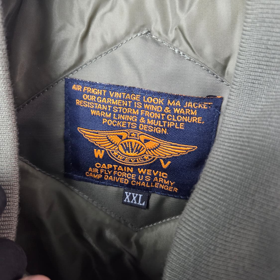 남 2XL 미공군 항공점퍼 블루종 자켓  상품이미지5