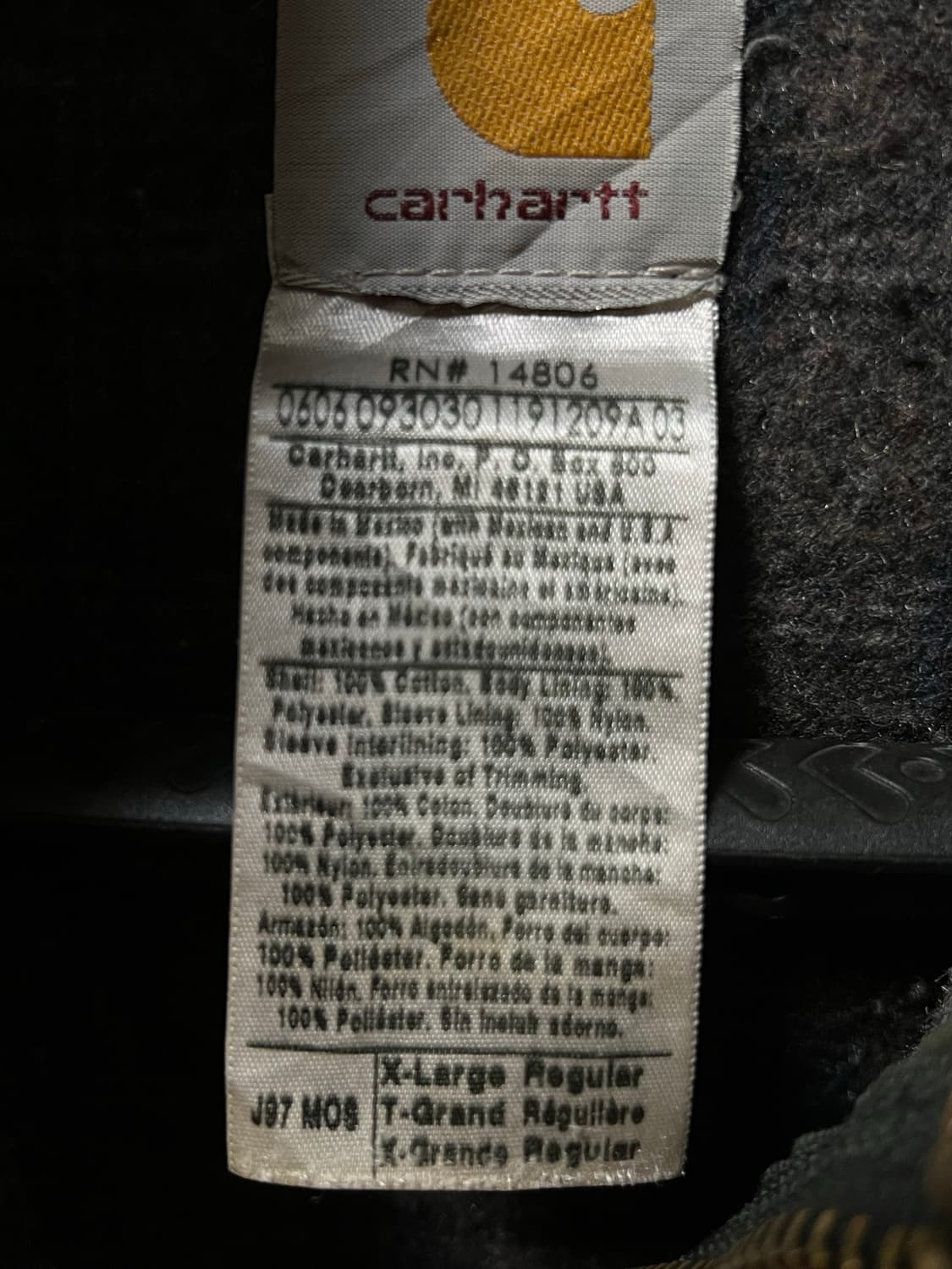 칼하트 Carhartt J97 mos XL사이즈 상품이미지3