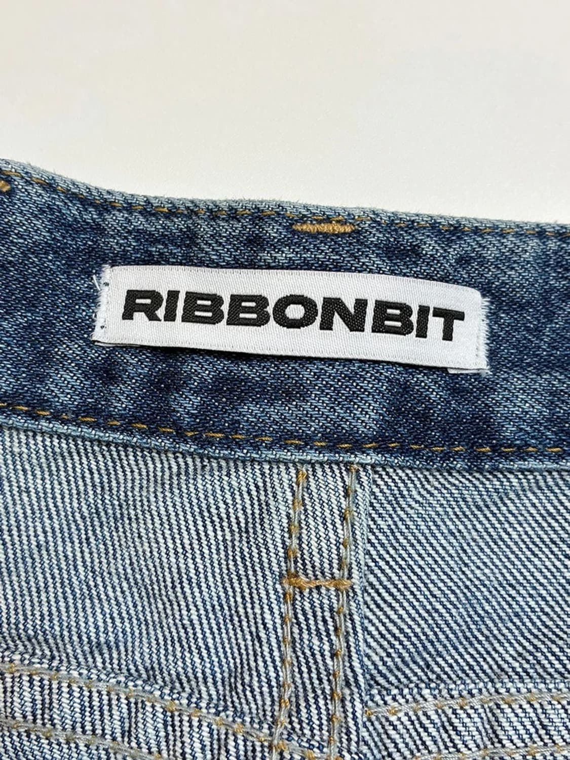 리본빛 RIBBONBIT 루즈 테이퍼드 데님 팬츠 PN5350 상품이미지8