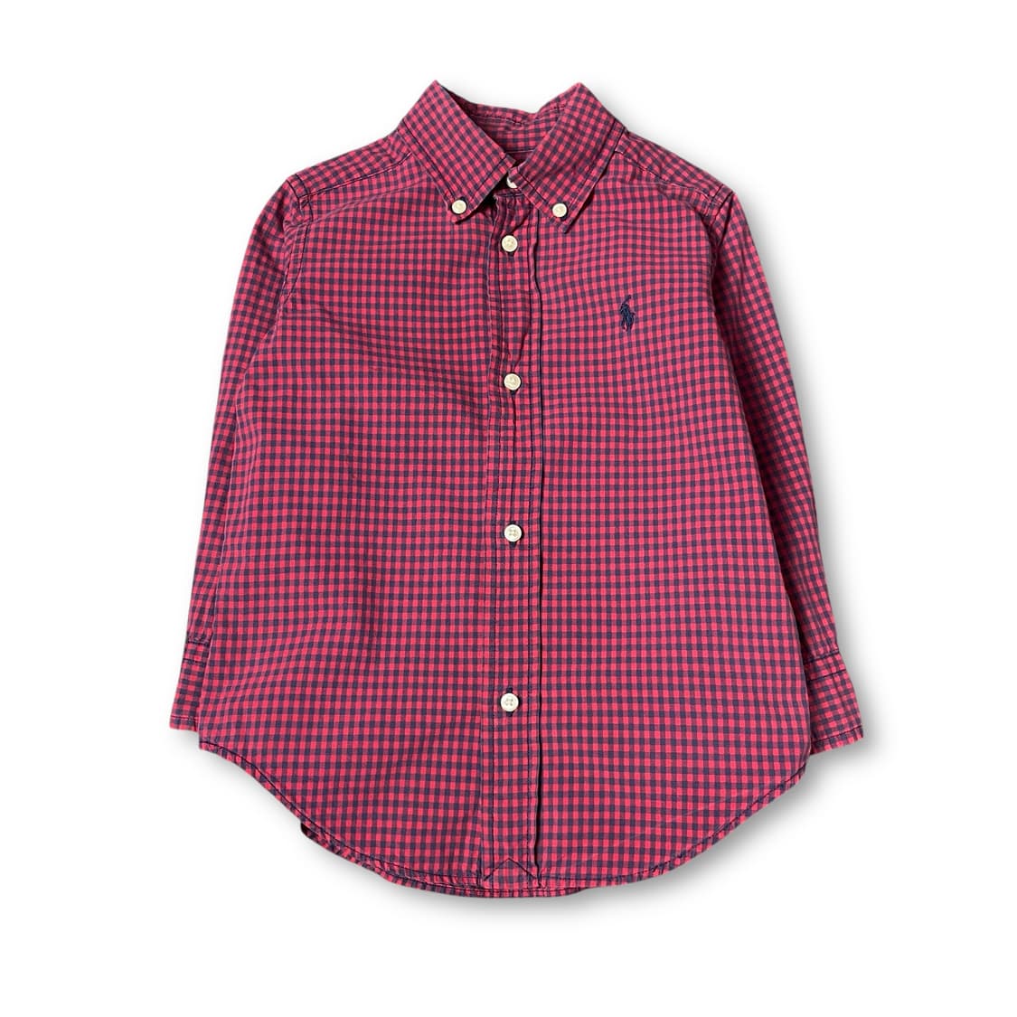 폴로랄프로렌 키즈 네이비 레드 킹엄체크 긴팔 셔츠 3 상품이미지1