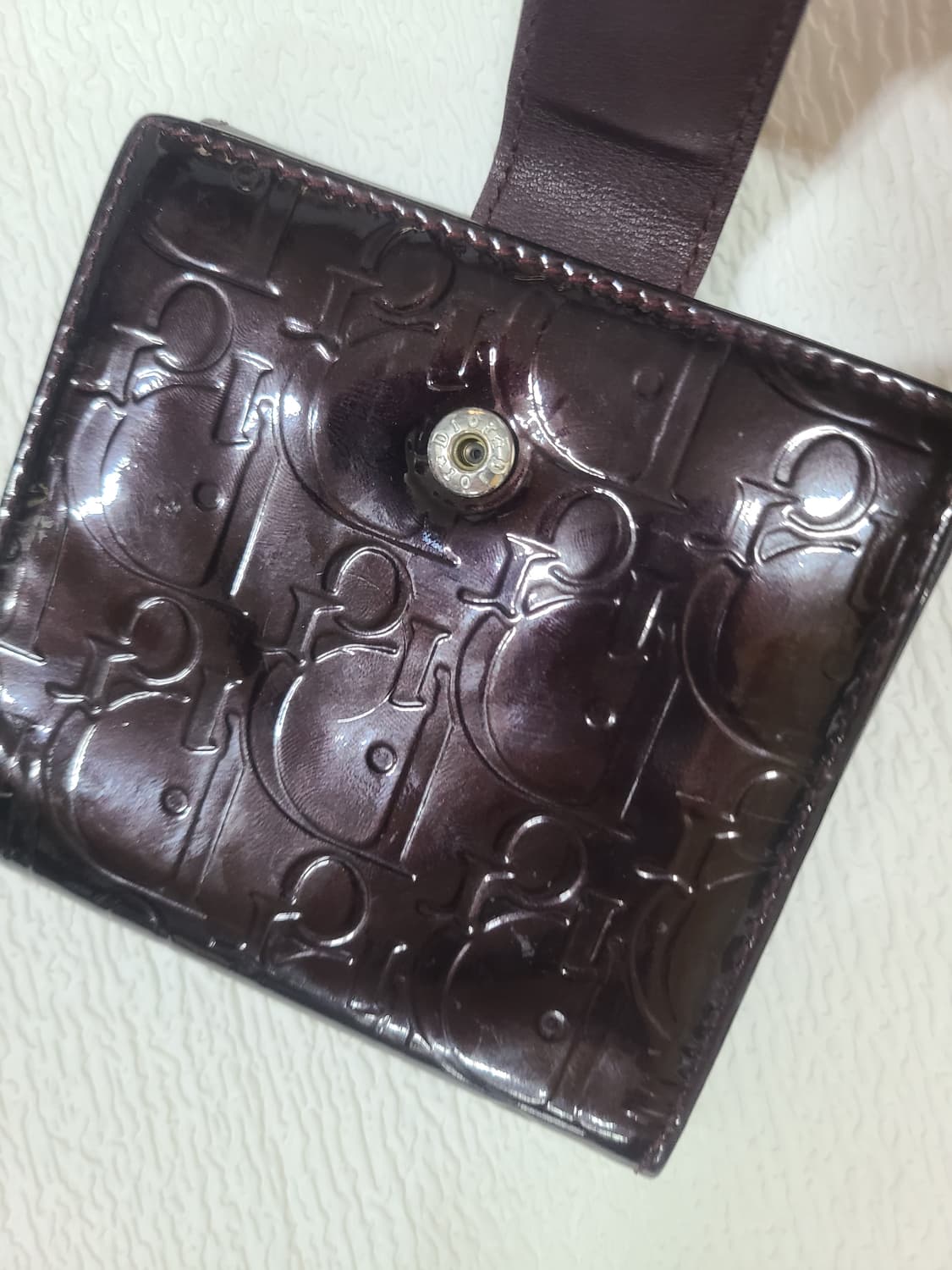 디올 Dior 반지갑 브라운 에나멜 상품이미지4