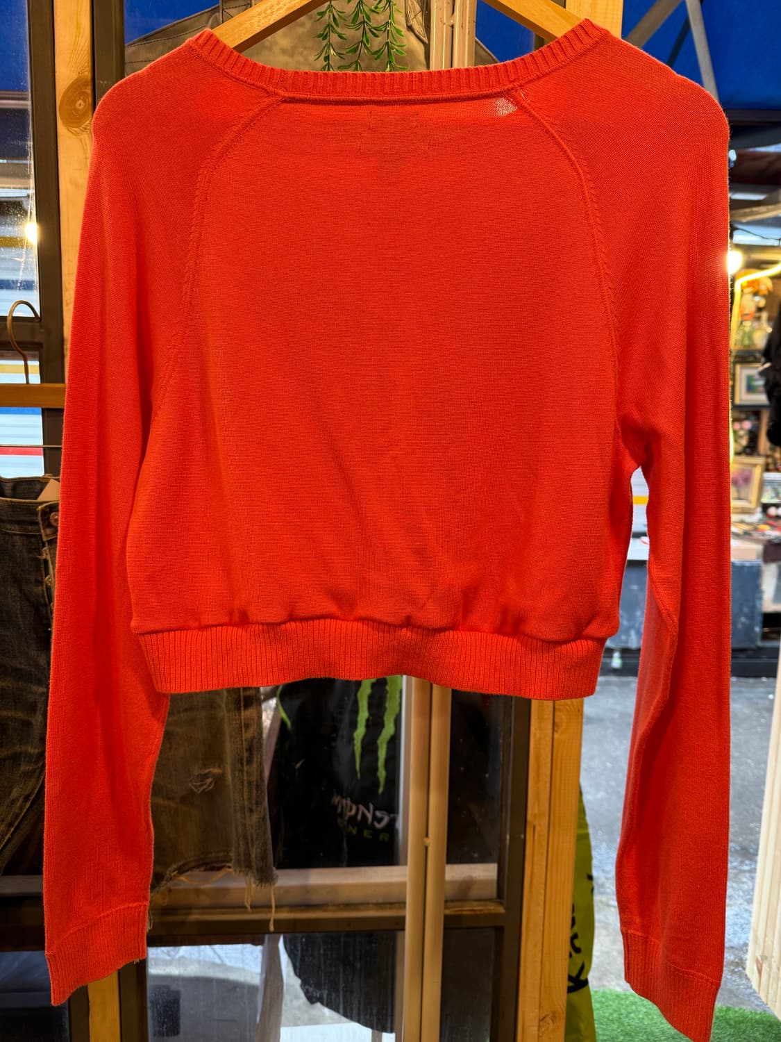 타미힐피거 주황 크롭 라운드 니트 상품이미지3