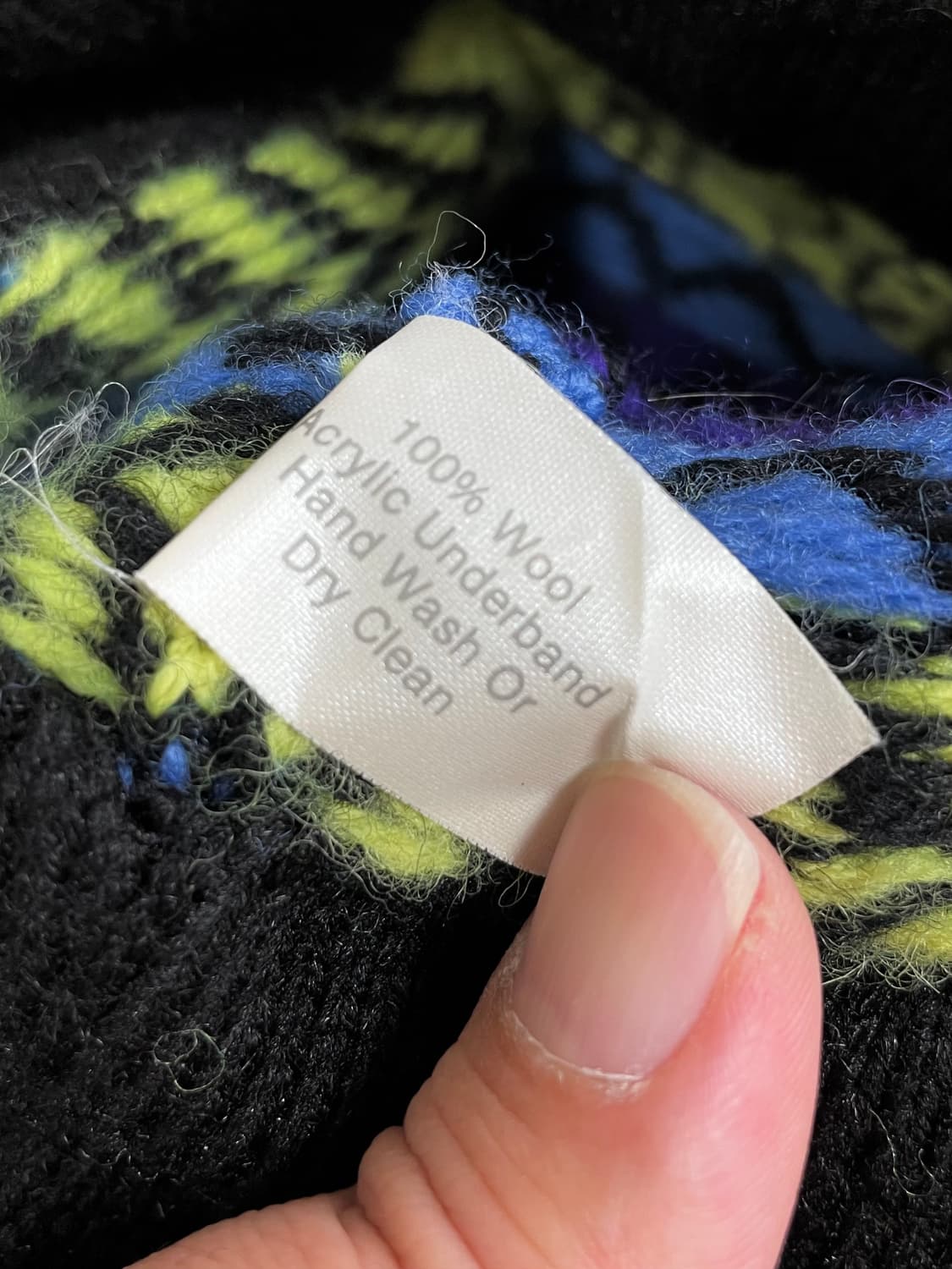 택포) 90s USA 빈티지 패턴 울 니트 숏 비니 모자 상품이미지4