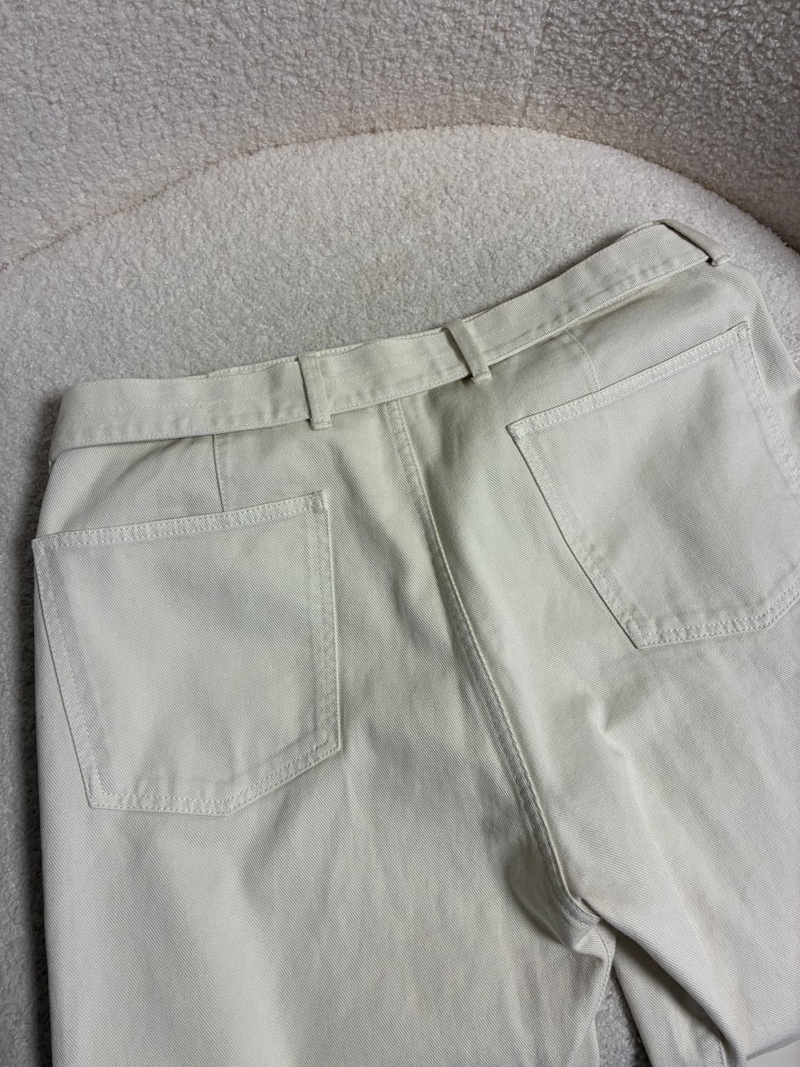 LEMAIRE 르메르 벨티드 아이보리 데님 L 사이즈 상품이미지2