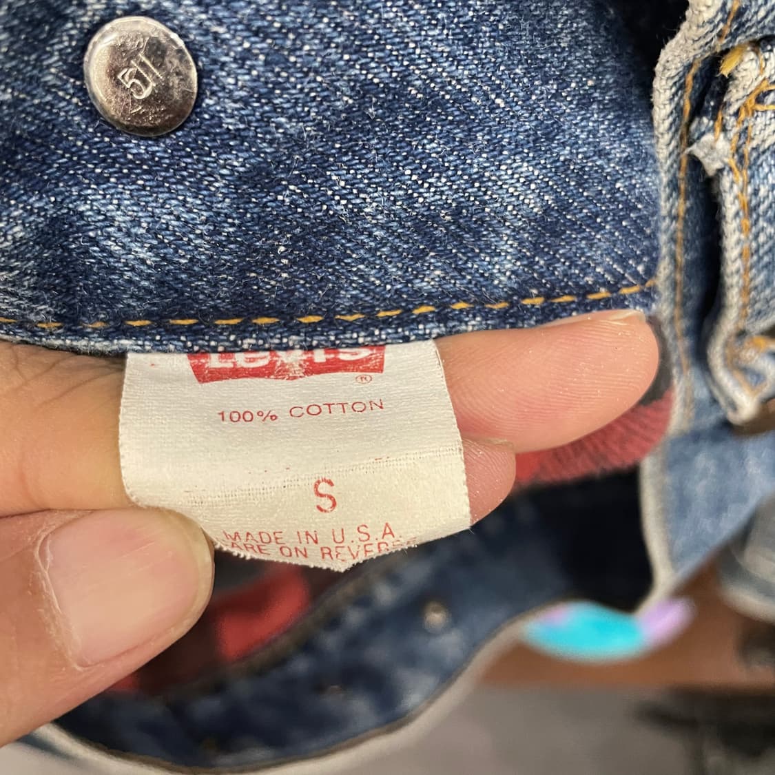 90s 리바이스 70507 made in USA 블랭킷 라이닝 데님 자켓 상품이미지7