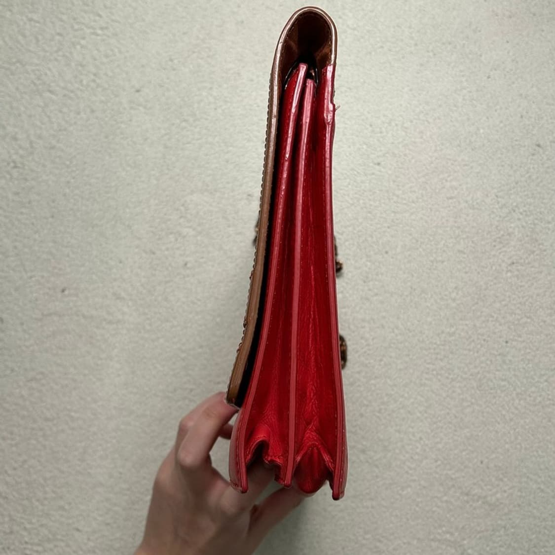 랑방 컬렉션 체인 숄더백 레드/브라운 상품이미지4