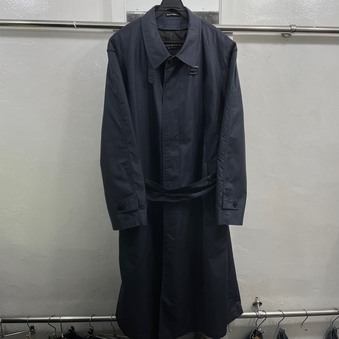 M 입생로랑 싱글 트렌치 롱코트 상품이미지4