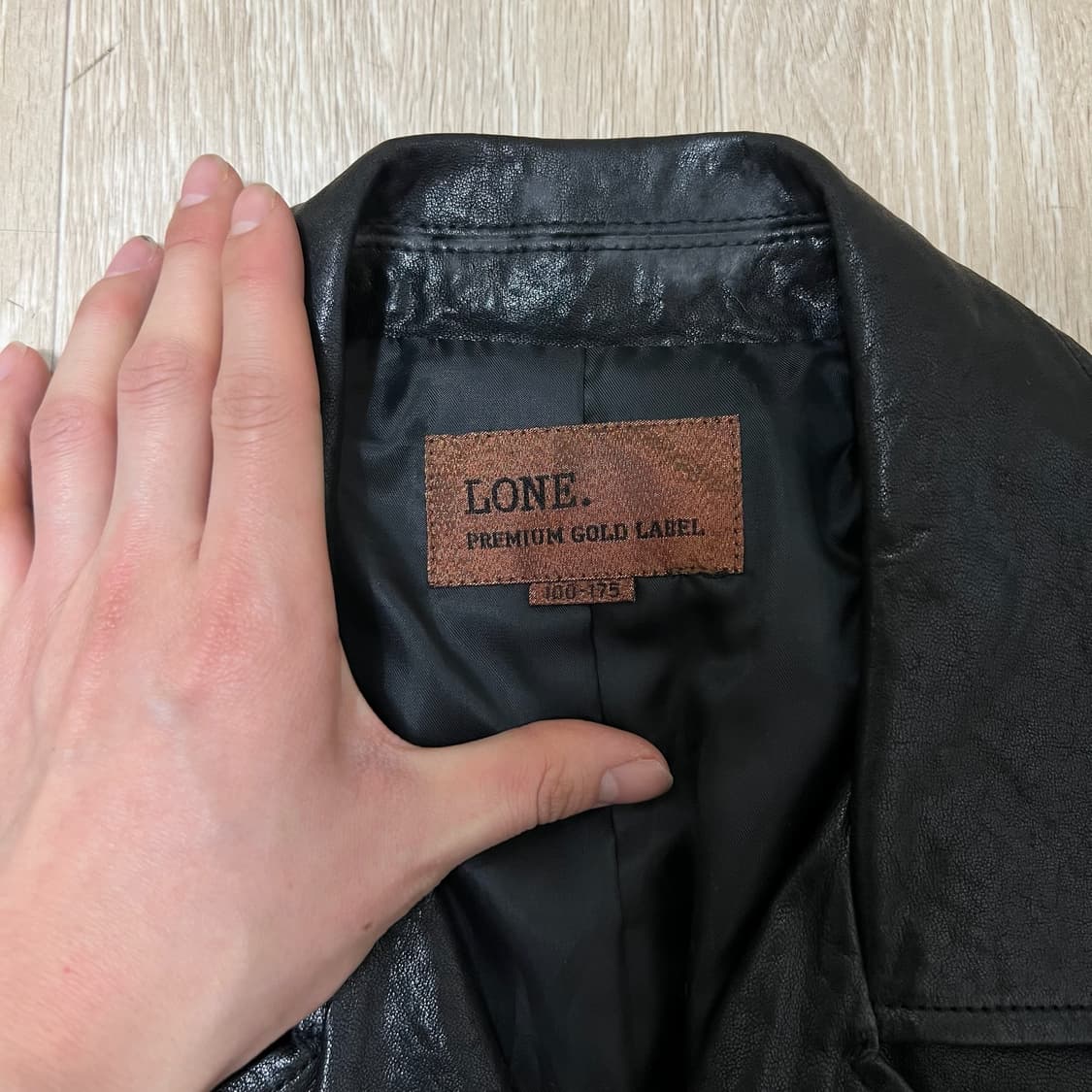 론 LONE 레더 남성 양가죽 더블 라이더 가죽자켓 L/100  상품이미지4