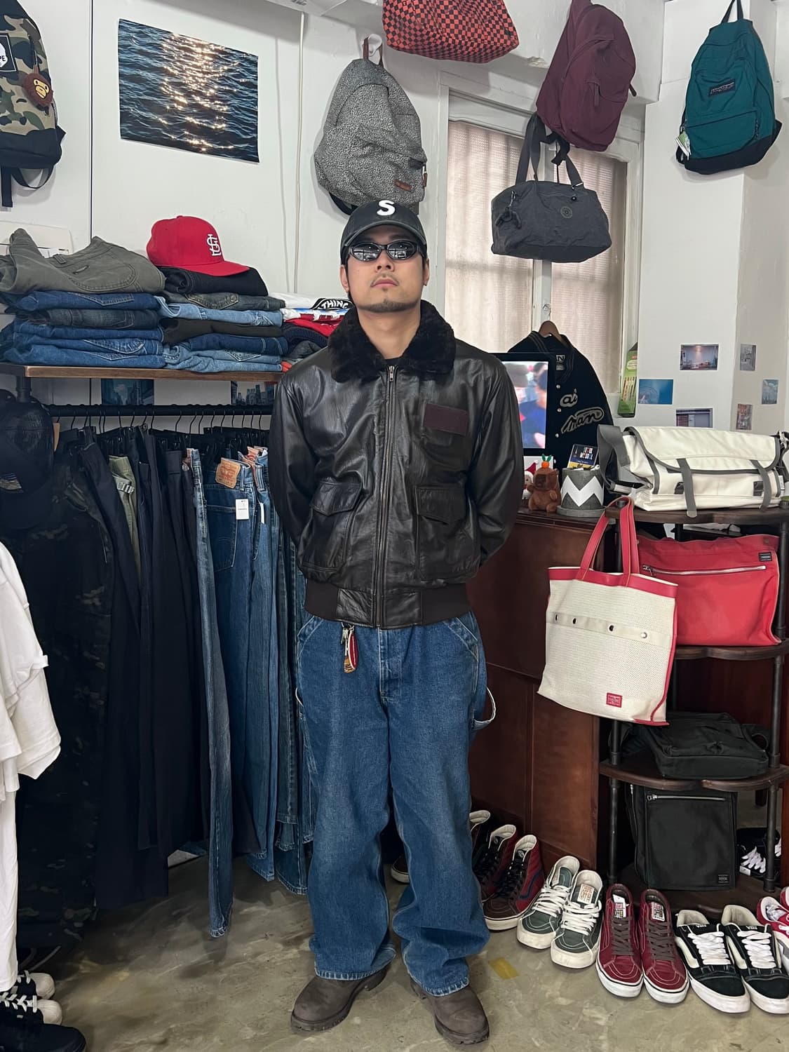 00’s Korea military 공군 조종사 가죽자켓 105 상품이미지3