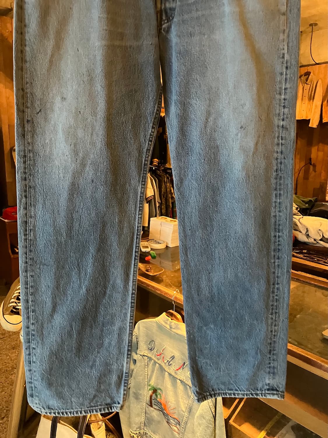 90s USA 발렌시아 리바이스 501 0000 데님 팬츠 상품이미지4