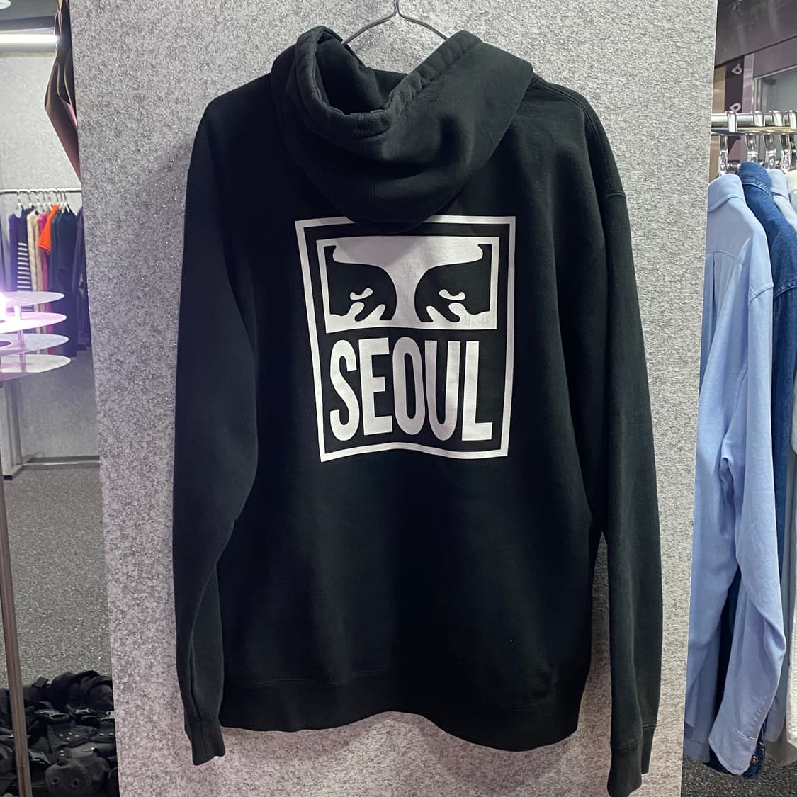 오베이 서울 빅로고 후드티 B2214 상품이미지4