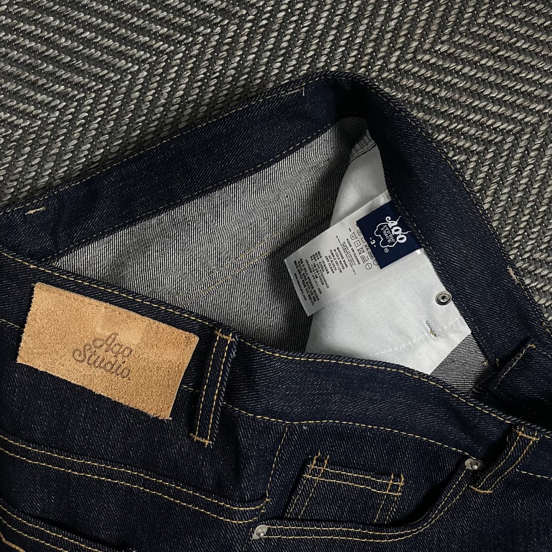 아코스튜디오 백 포켓 베어 스티치 생지 팬츠o 4840 상품이미지5