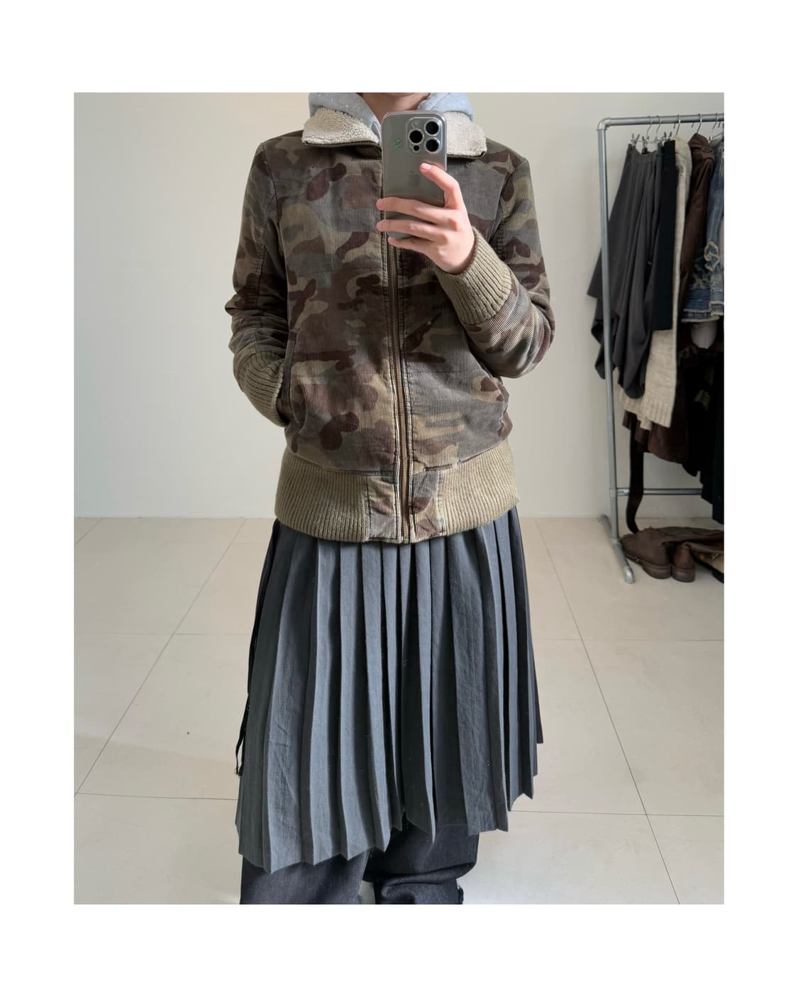 빈티지 카모 자켓 상품이미지2