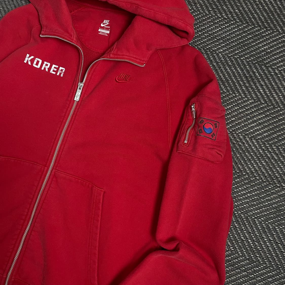 나이키 코리아 국대 스웻 후드집업 레드o 4929 상품이미지2
