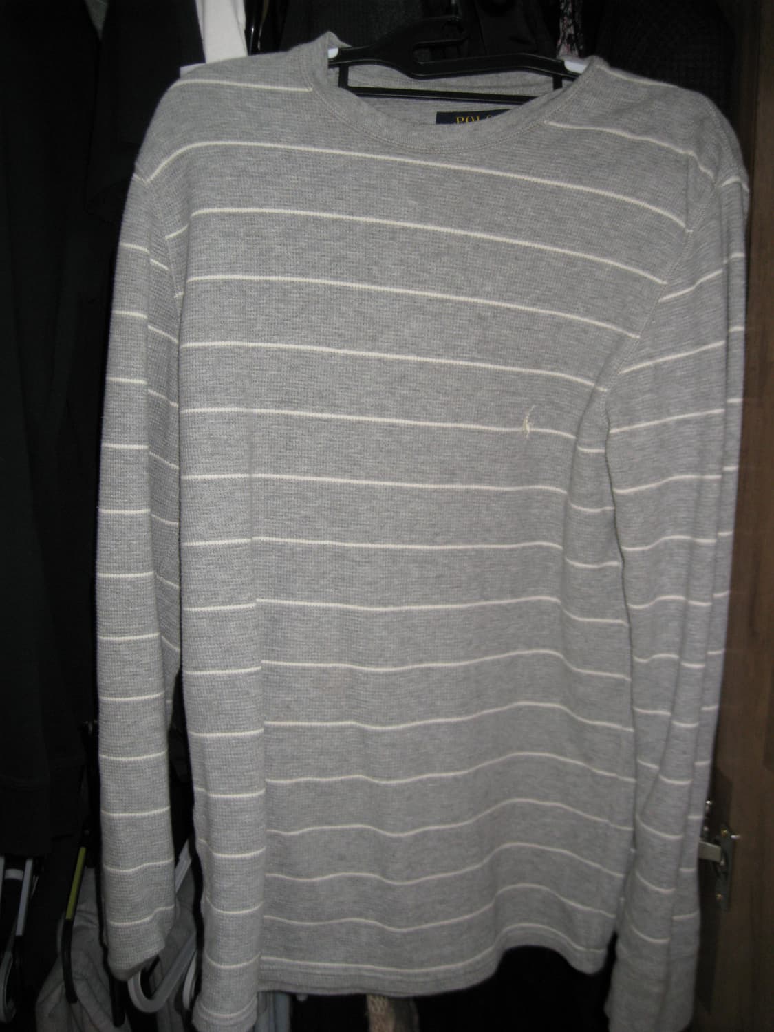 코르티스 엄성현깔 폴로 스트라이프 와플티 롱슬리브  상품이미지2