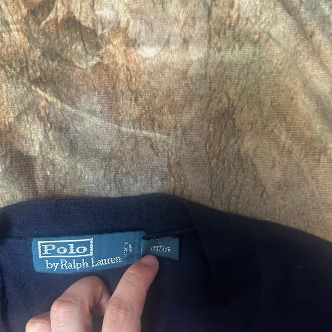 폴로 랄프로렌 빈티지 엘보우 레더패치네이비가디건 S 상품이미지3