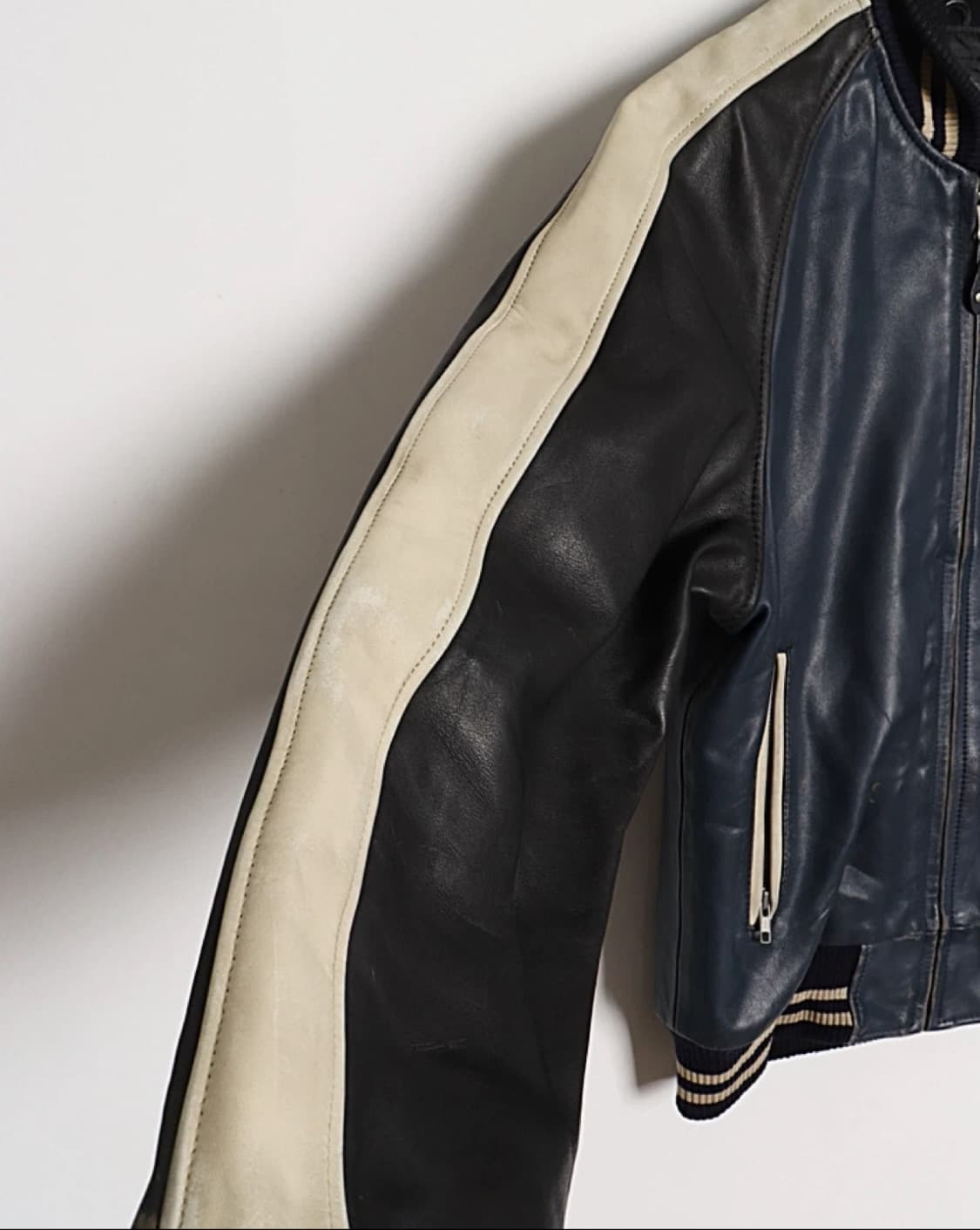 그리디 빈티지 가죽 바시티 자켓- M~L 상품이미지2