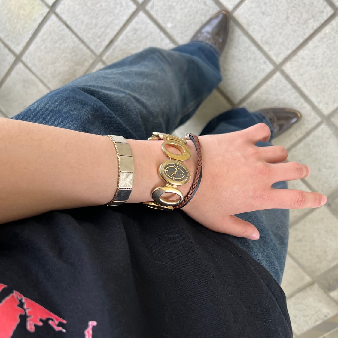 Fossil 청키 골드 타원 브레이슬릿 워치 상품이미지7