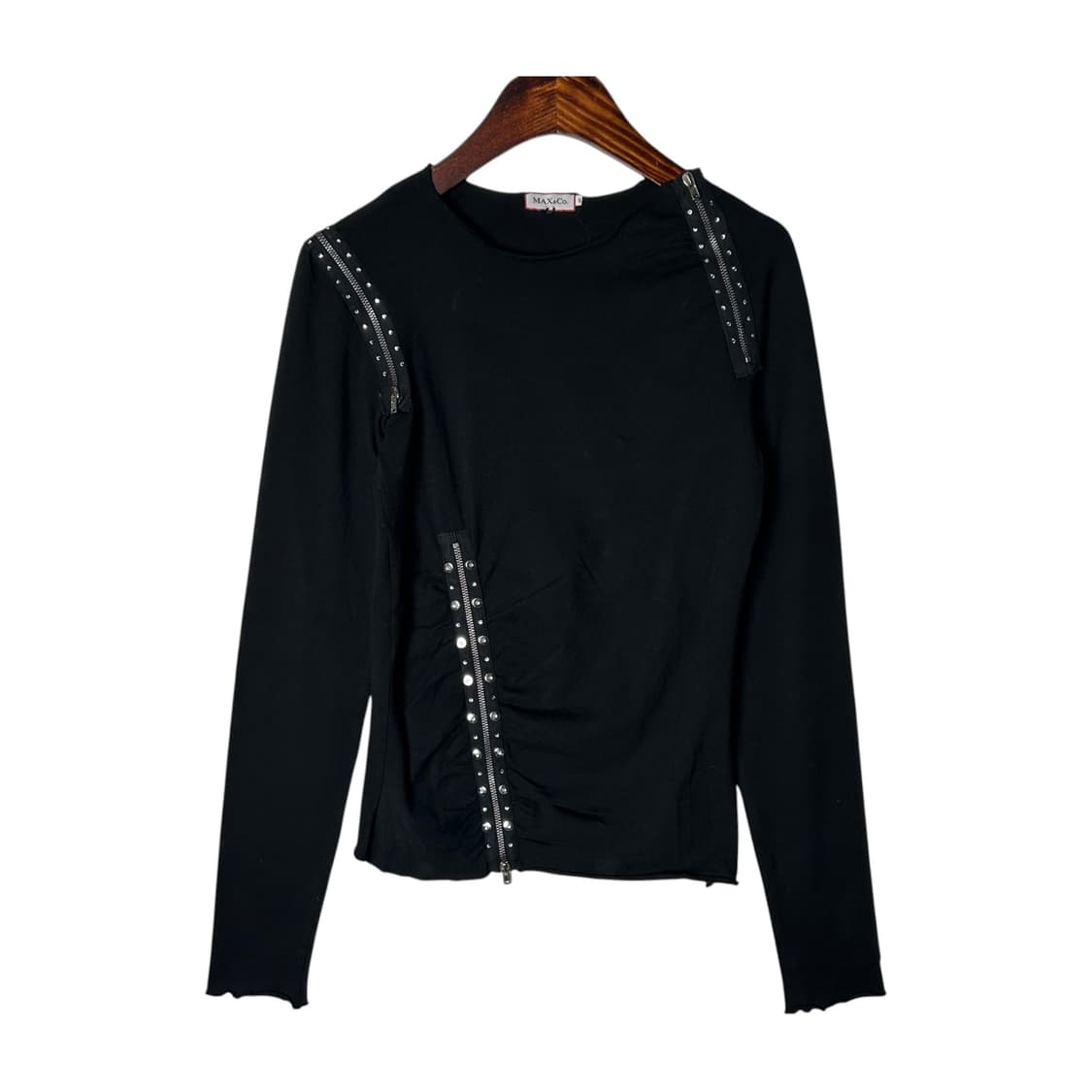 [MAX&Co] 막스앤코 스터드 지퍼 롱슬리브 상품이미지1