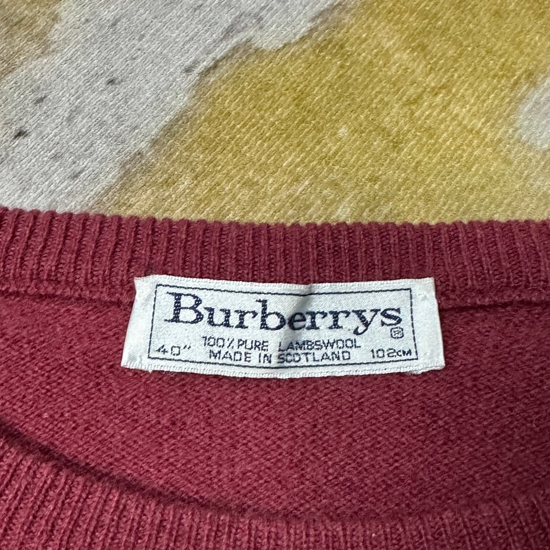 버버리 90s 램스울 니트 L 상품이미지4