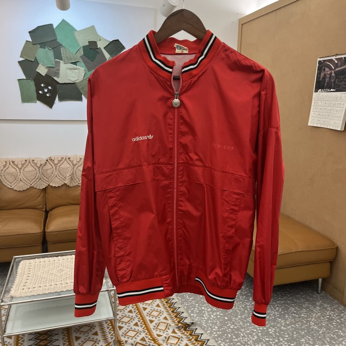아디다스 올드스쿨 레트로 빈티지 바람막이 자켓 L C10720 상품이미지3