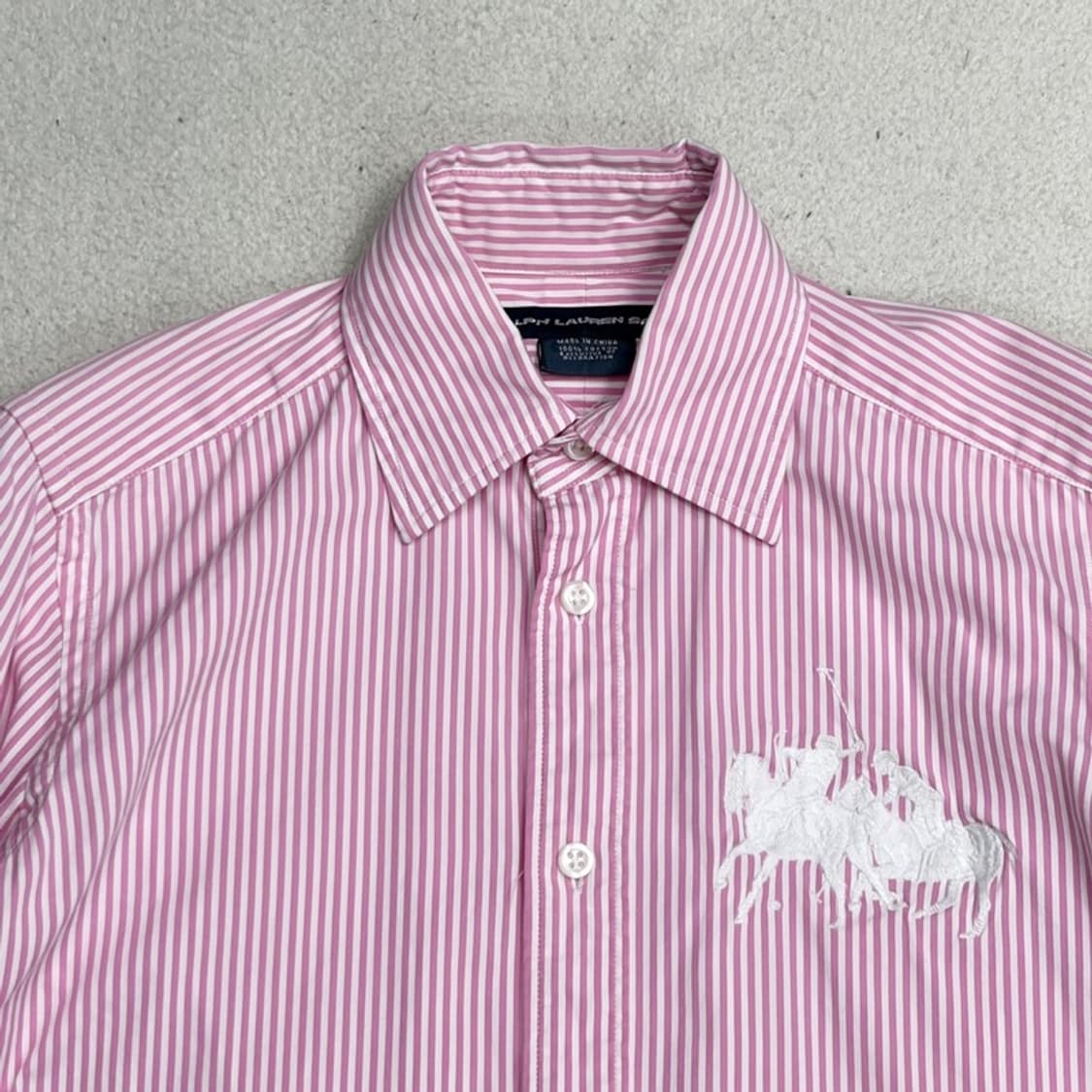 POLO 빅포니 핑크 스트라이프 셔츠 2 상품이미지3