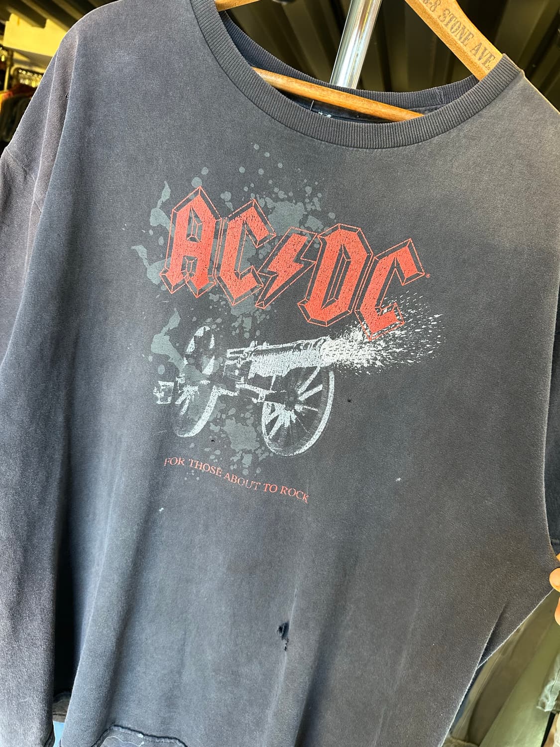 ACDC 락밴드 페이드 프린팅 티셔츠 상품이미지4