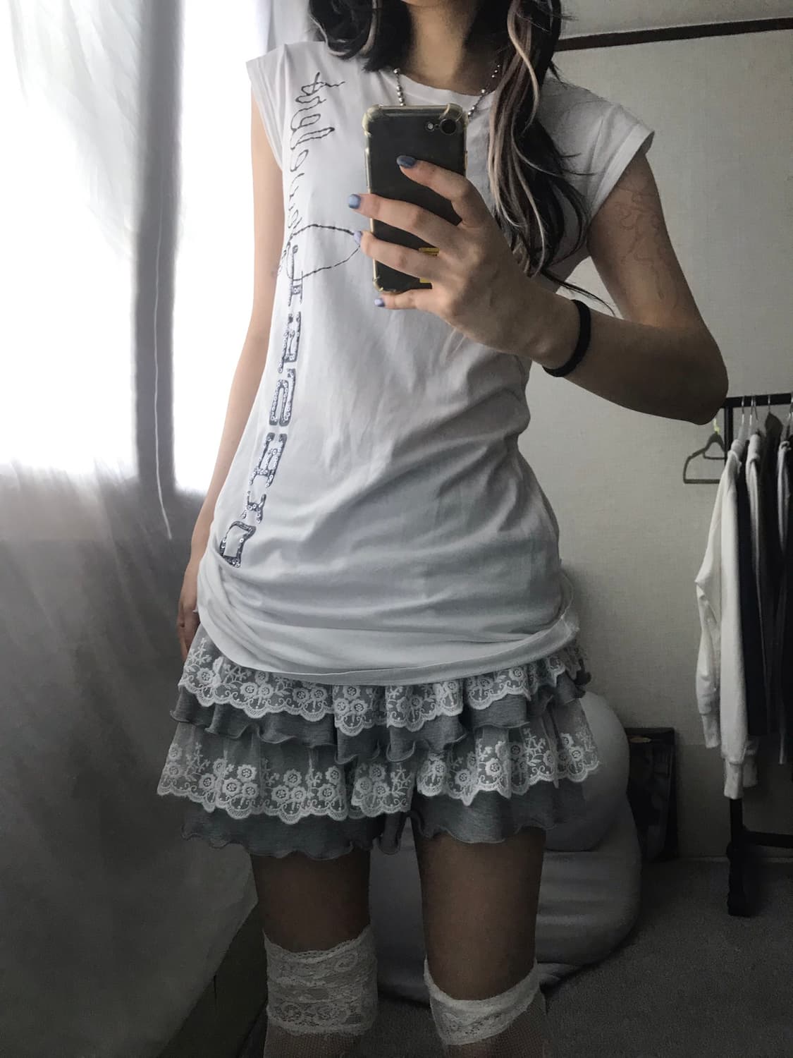 디젤 화이트 딱붙핏 로고 반팔티셔츠 상품이미지5
