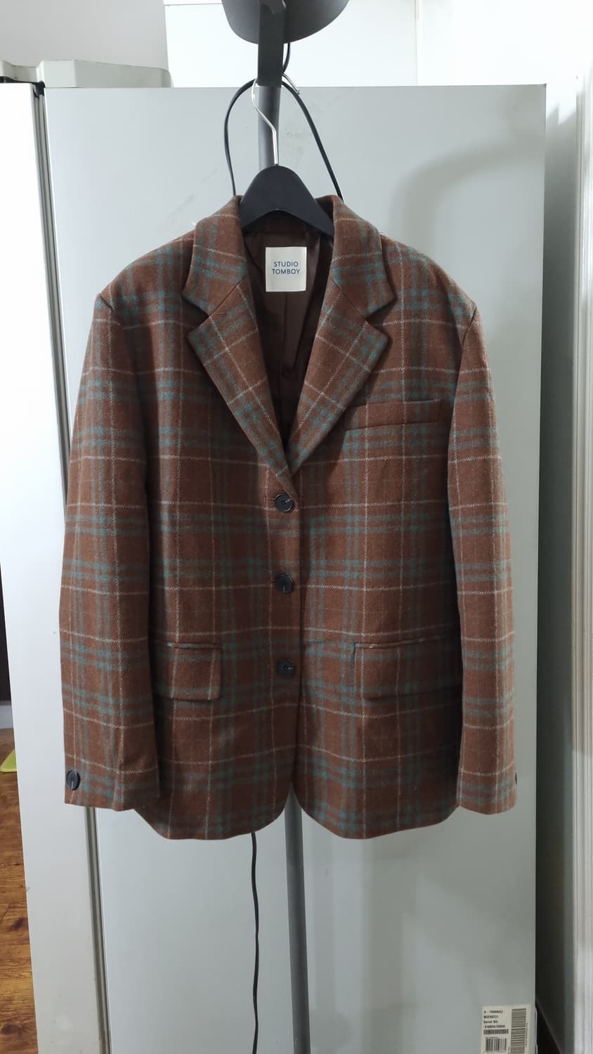 스튜디오 톰보이 브라운 체크 자켓 상품이미지3