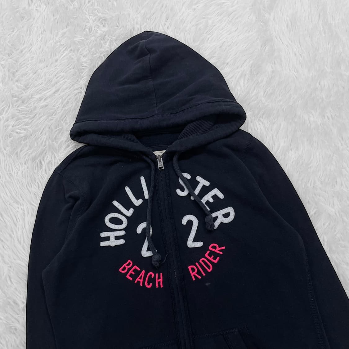 홀리스터 아치 로고 후드집업 네이비 상품이미지3