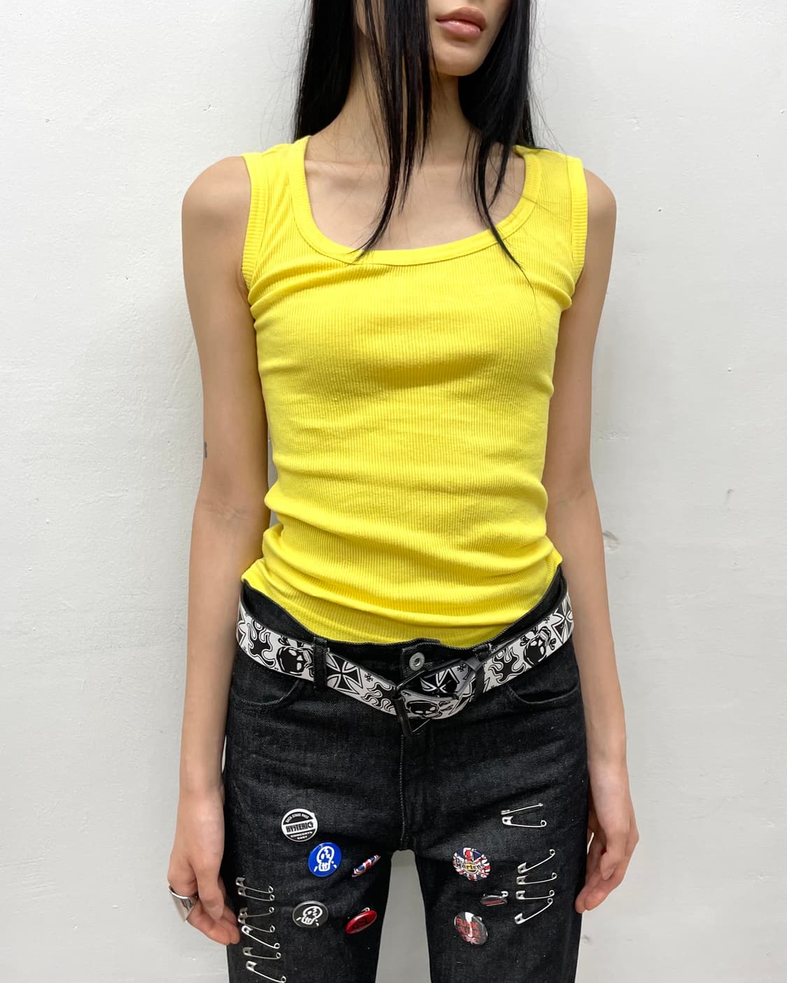 Basic yellow sleeveless 상품이미지4