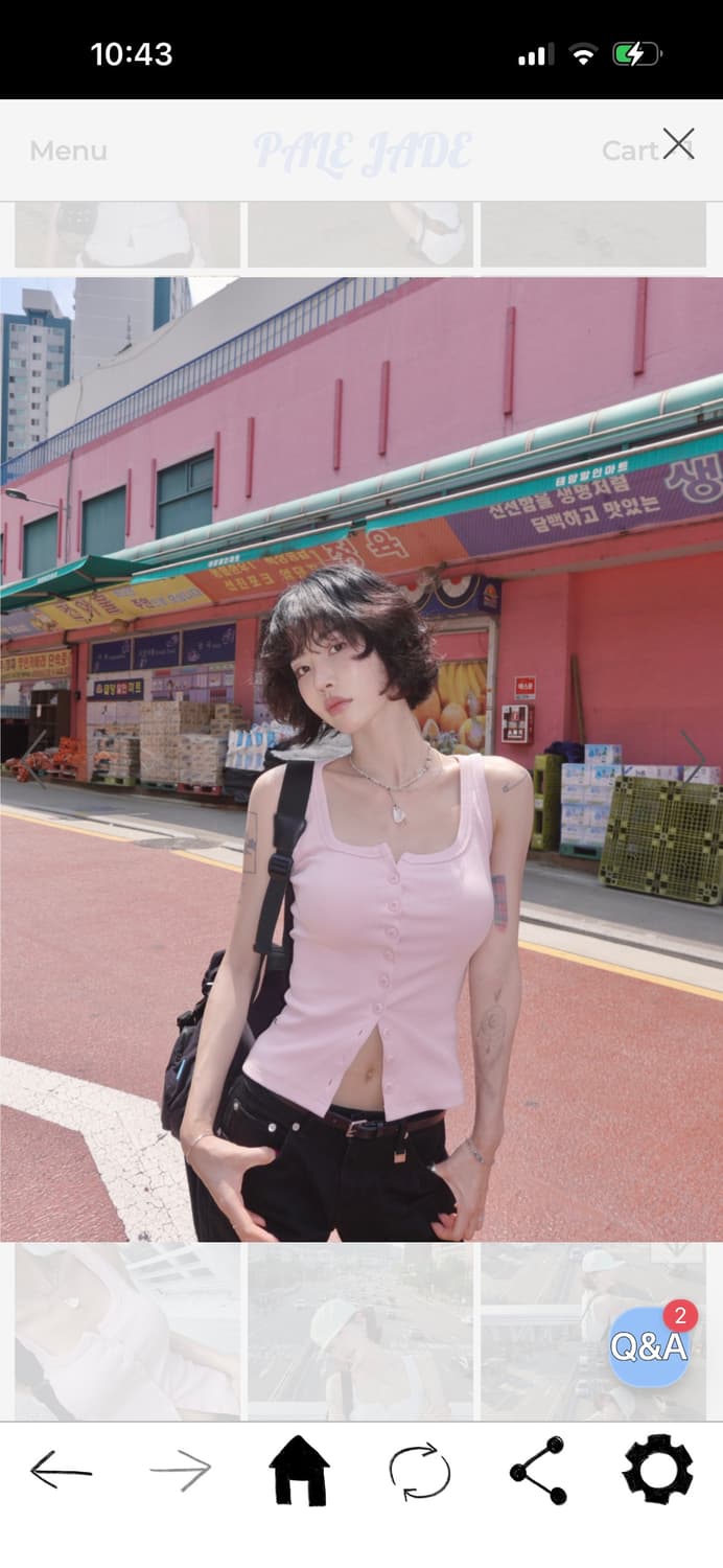 페일제이드 Button Sleeveless Top 상품이미지1