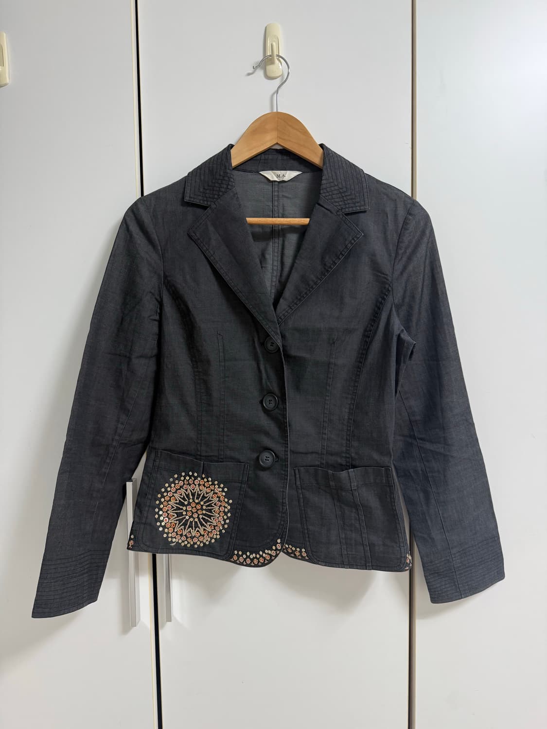 앤틱 문양 데님자켓 상품이미지1