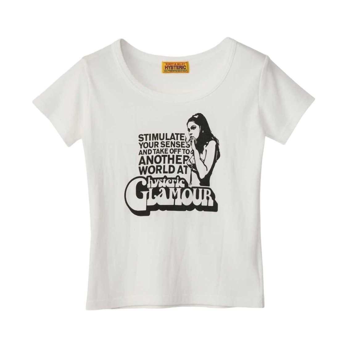 히스테릭 글래머 스모킹 걸 치비 티셔츠 화이트(새상품) 상품이미지1