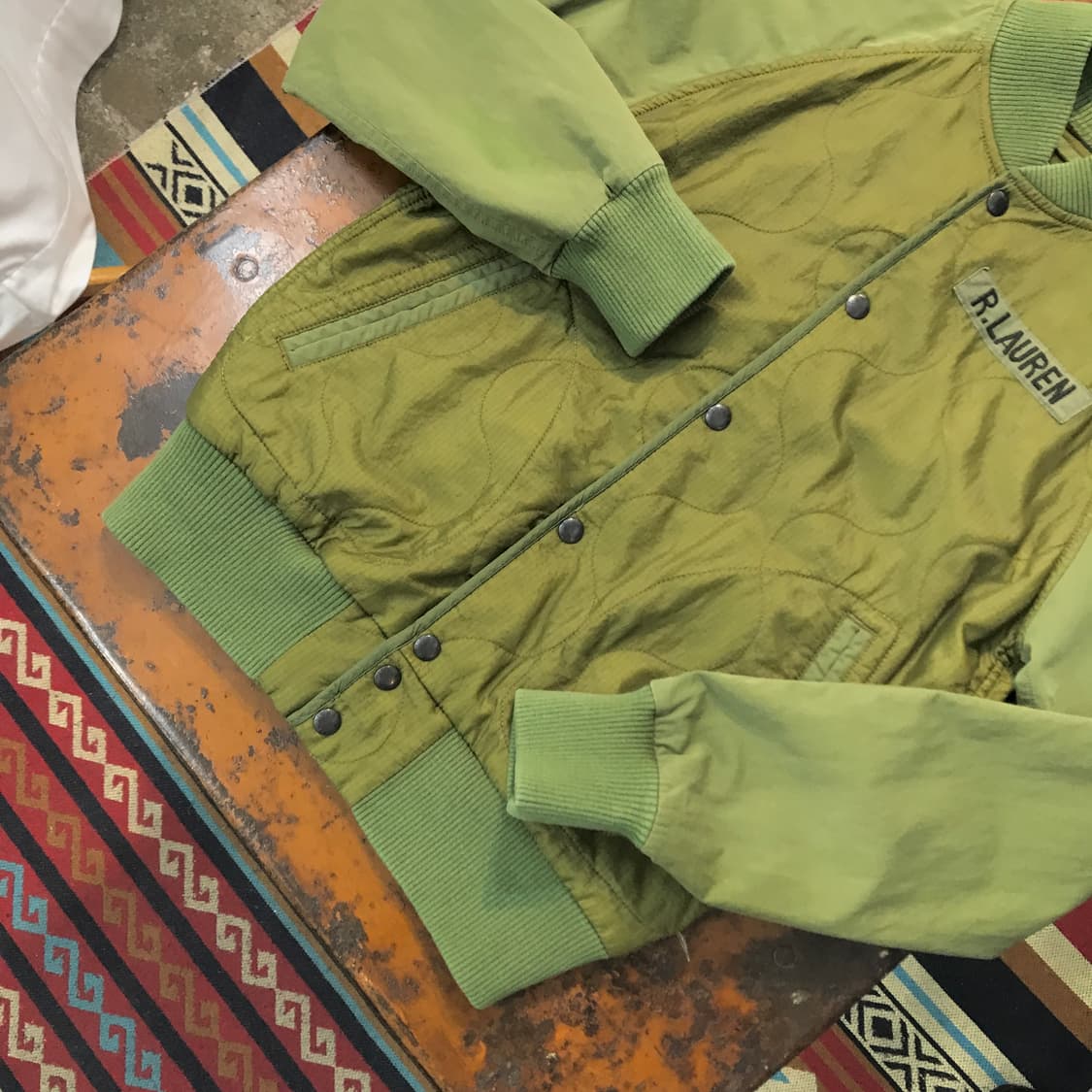 데님 앤 서플라이 독수리 자수 카키 퀼팅 자켓 여성 55 66 남성 97 상품이미지3