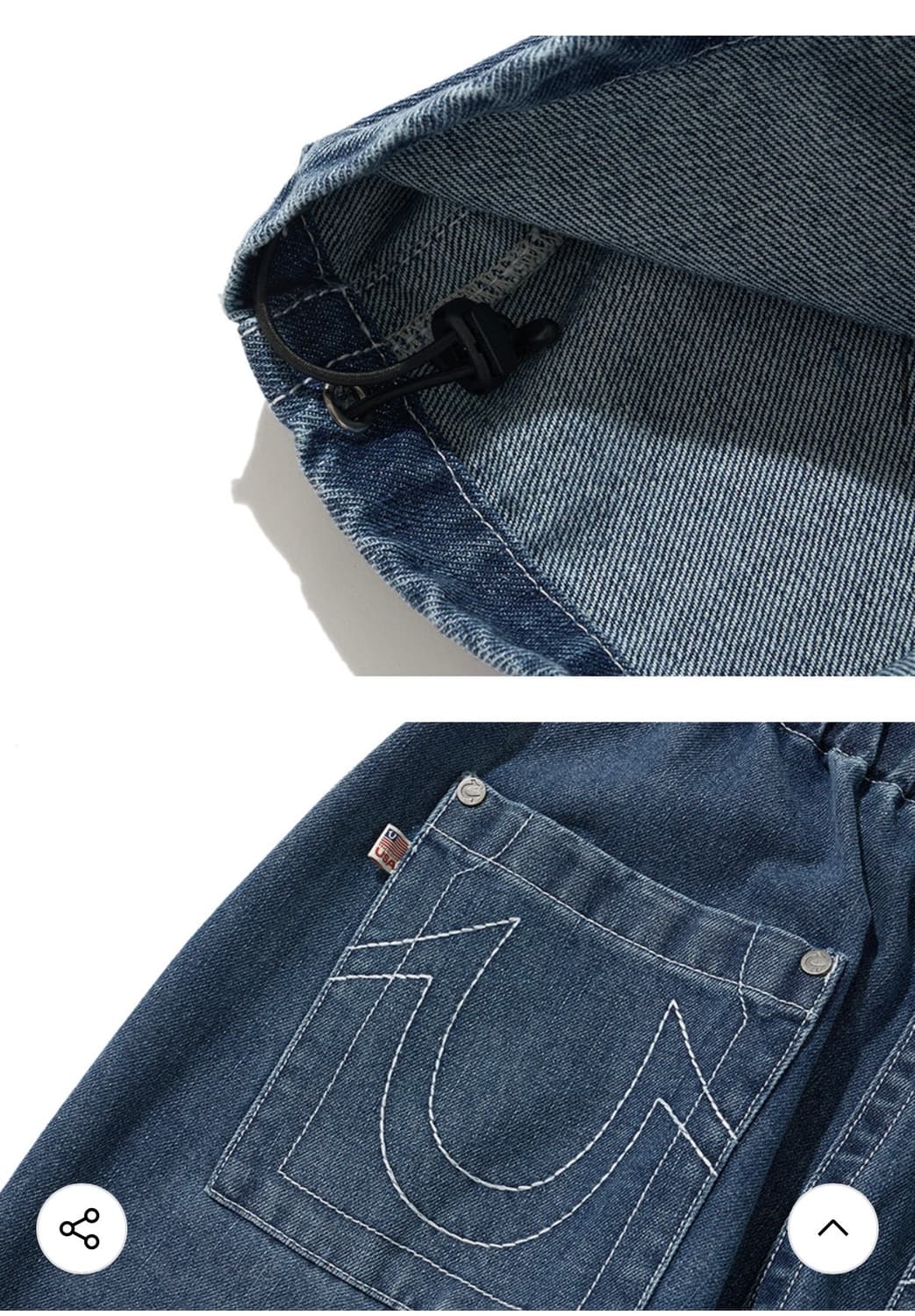 트루릴리젼 NOBLE 데님 팬츠 인디고 새상품 m 상품이미지5