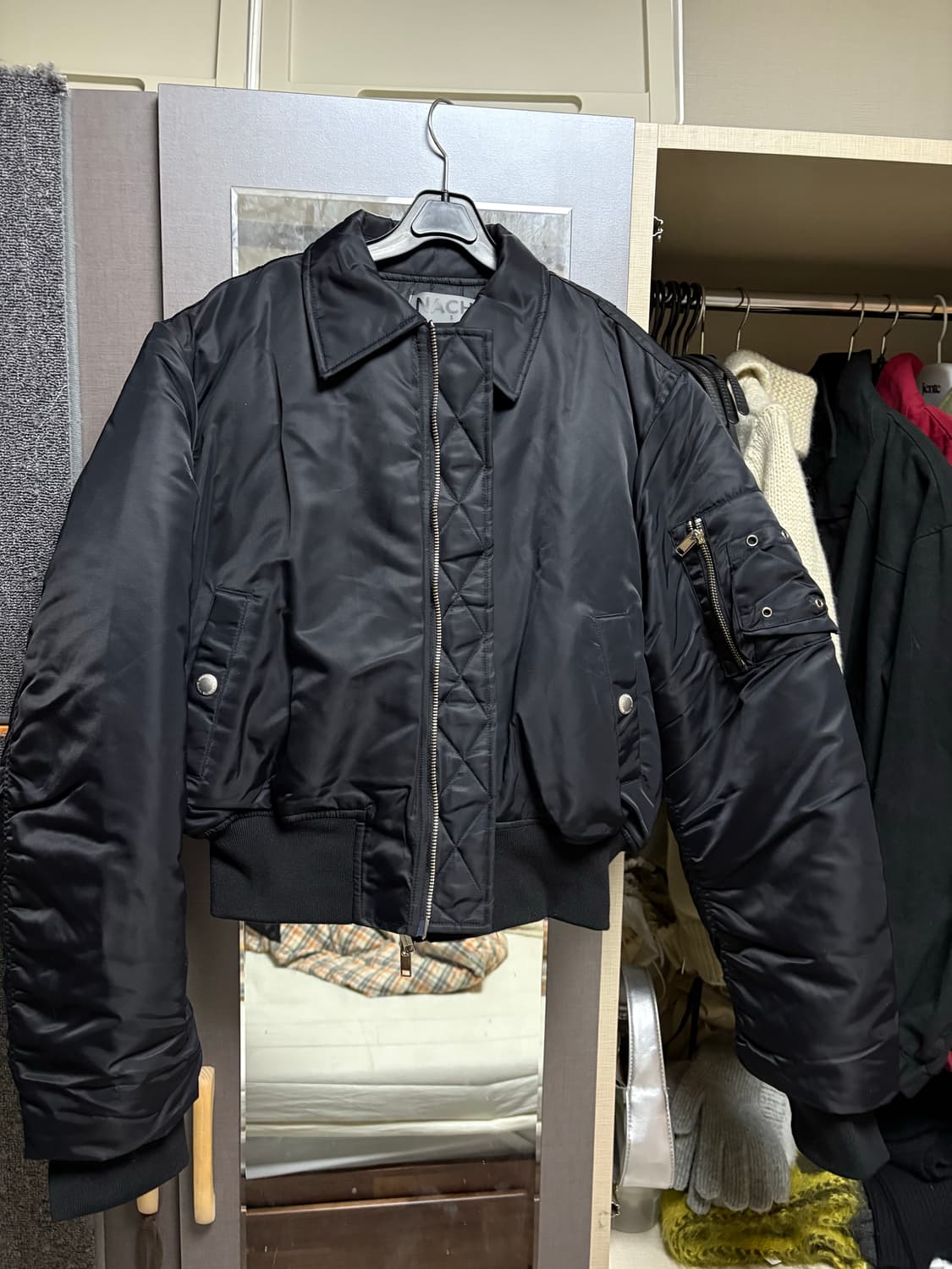 나체 크롭 봄버자켓 상품이미지8