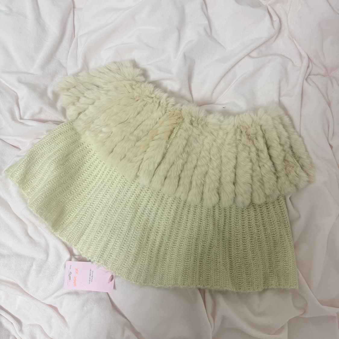 오네갸루 빈티지 퍼 케이프 (베이지) 상품이미지1