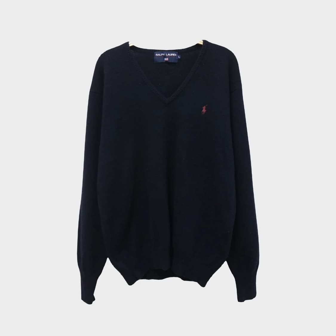 90'S 빈티지 폴로랄프로렌 브이넥 울 니트 63059 상품이미지1