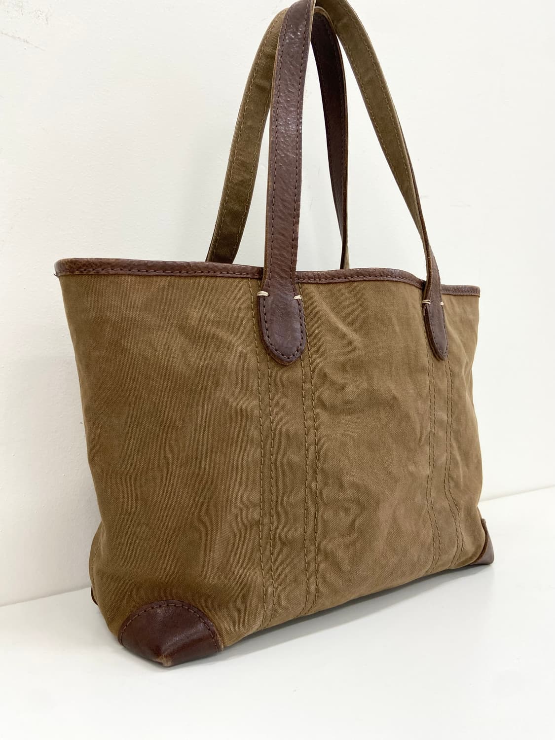 Genten 캔버스/레더 토트백 상품이미지3