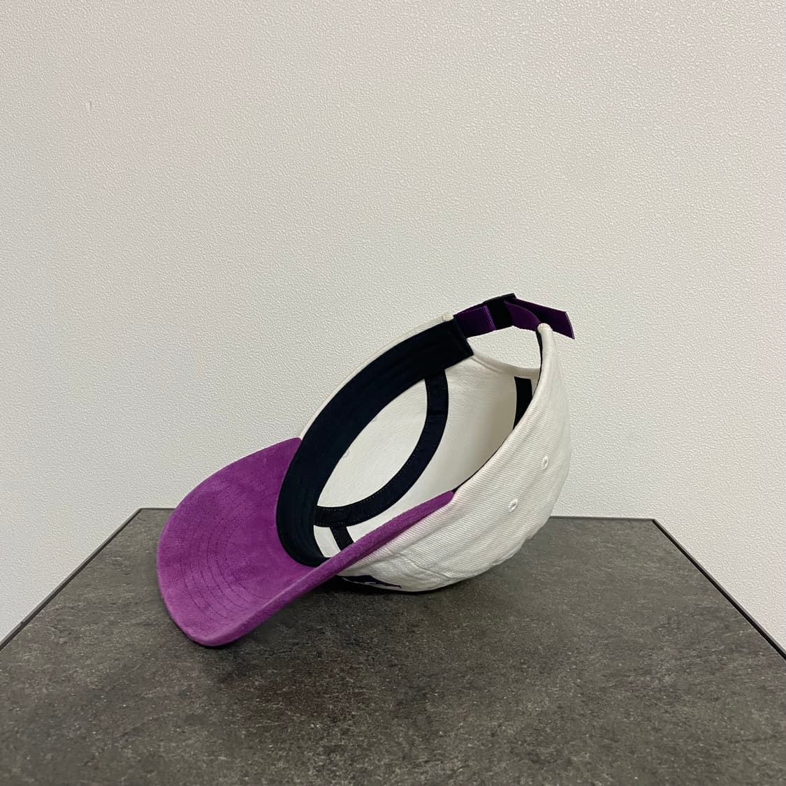 (OS) 슈프림 박스로고 캠프캡 모자 스웨이드 바이저 퍼플 내츄럴 상품이미지6