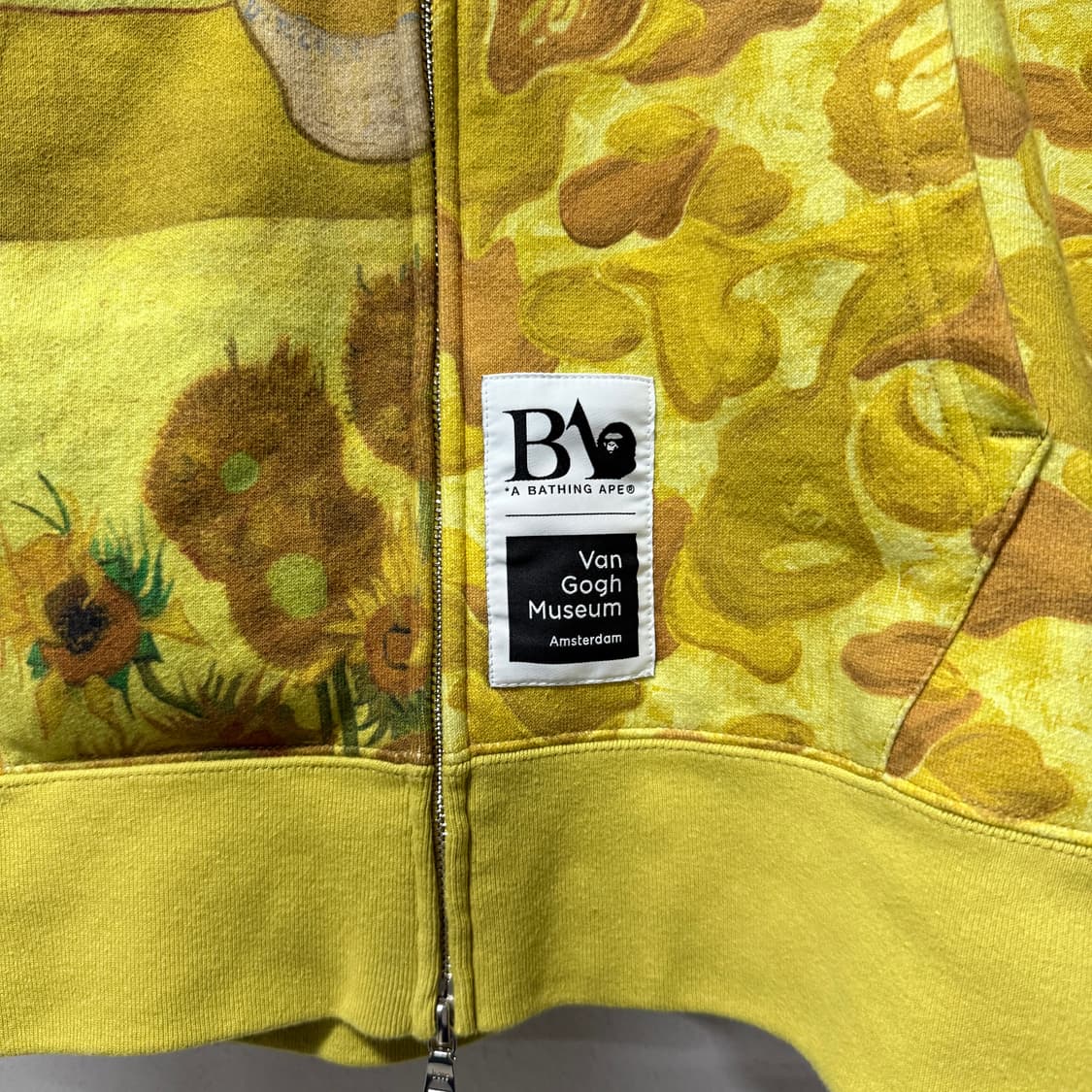 베이프 x 반고흐 해바라기 샤크 풀 집업 후디 상품이미지4