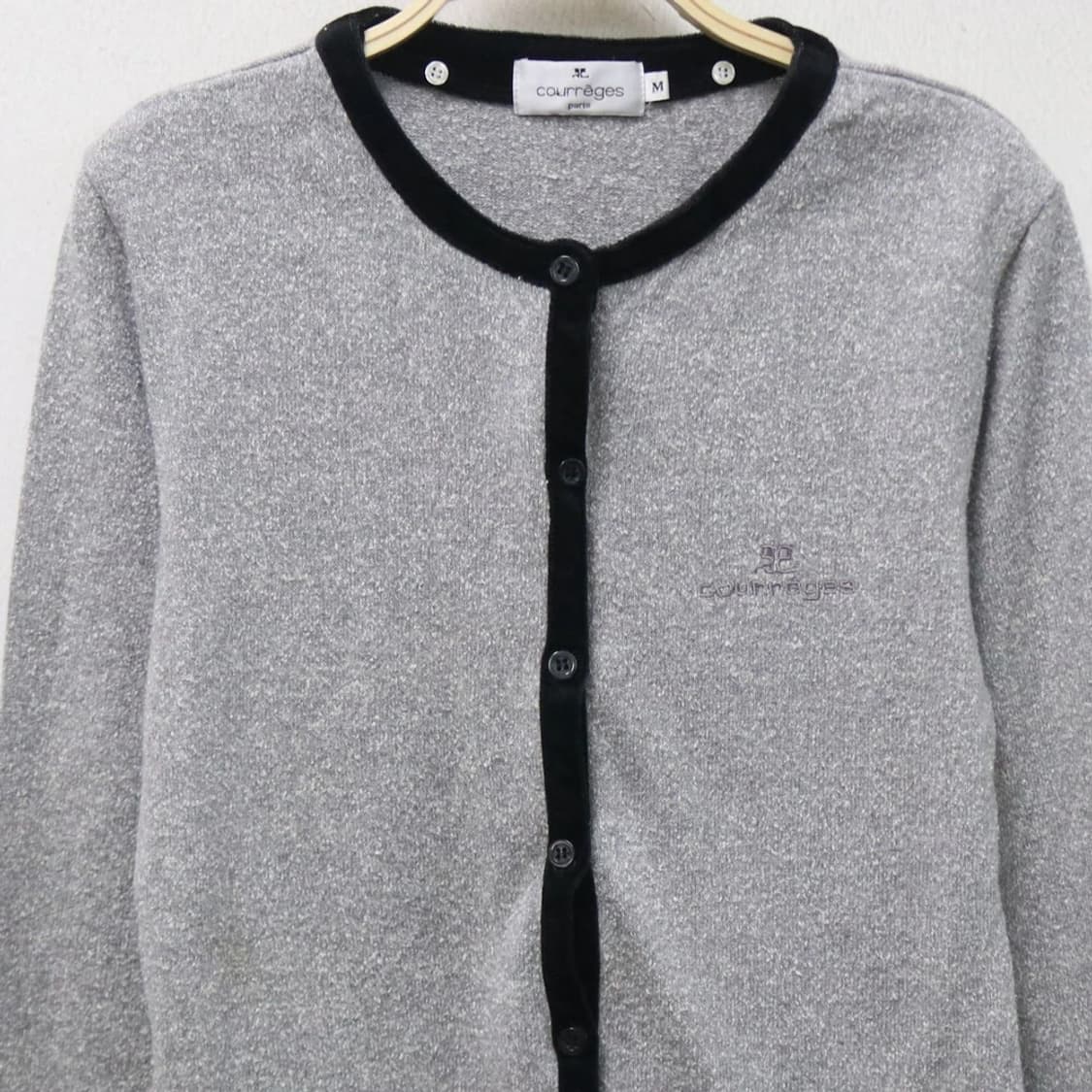 꾸레쥬 배색 니트 가디건 62140 상품이미지5