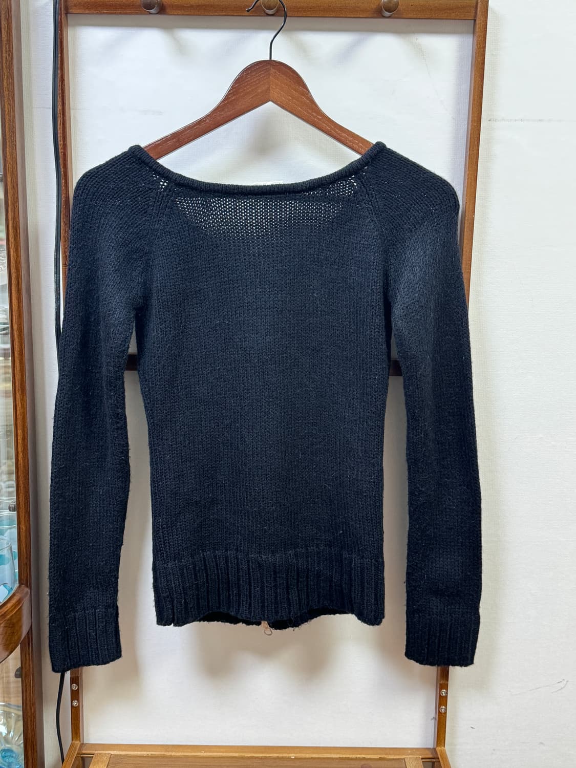 블랙 니트 집업 상품이미지2