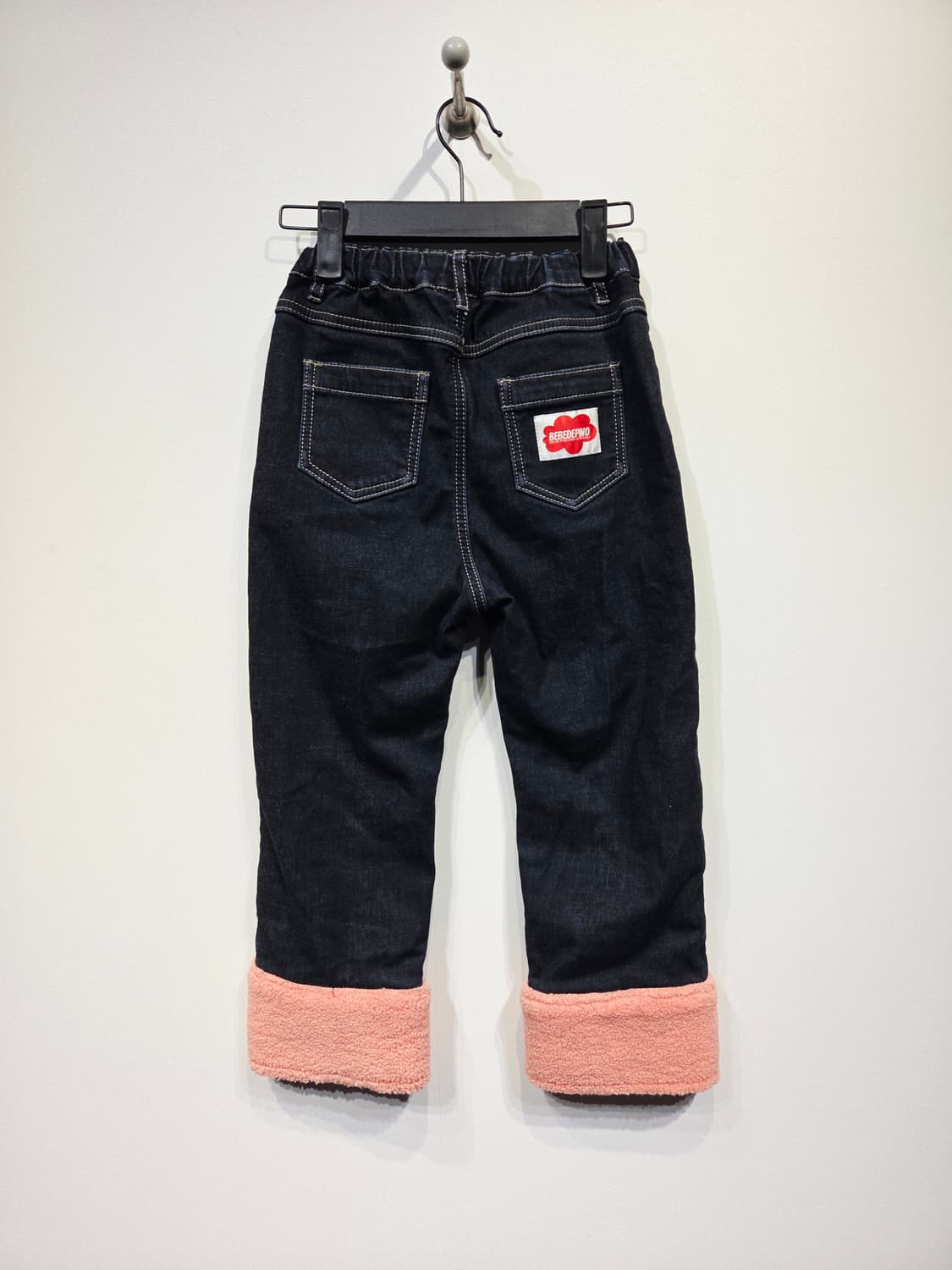 베베드피노(BEBE DE PINO) 로즈버니 롤업 기모 데님 팬츠 상품이미지4