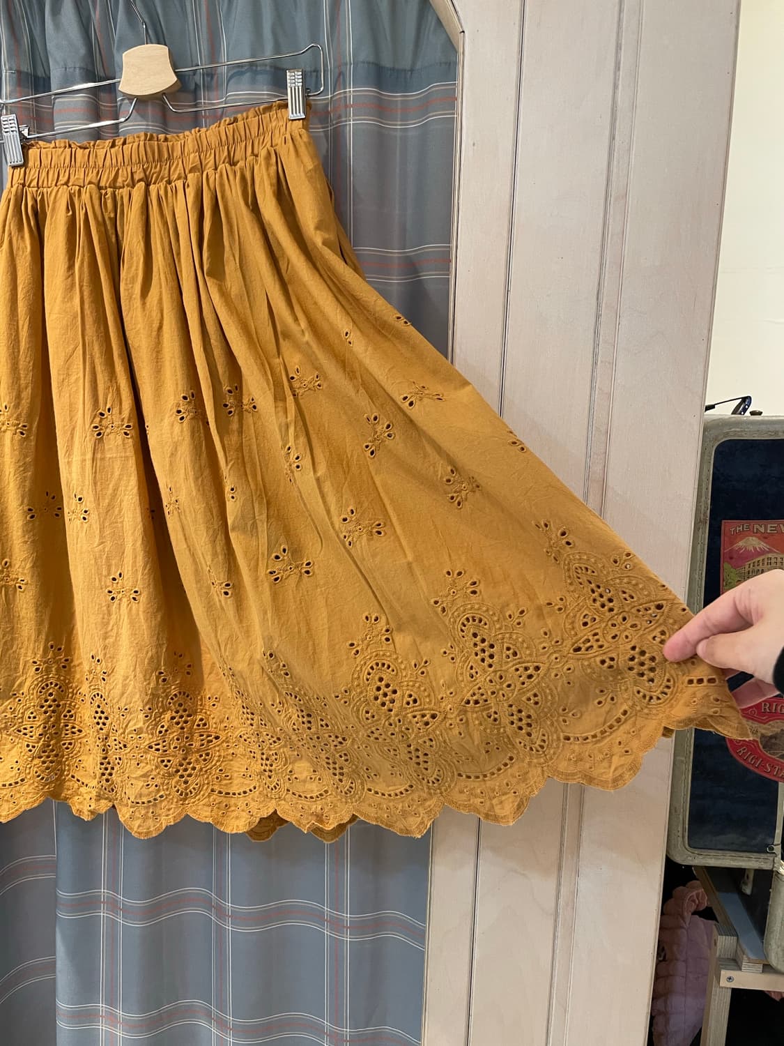 일본빈티지 펀칭아일렛스커트 상품이미지5