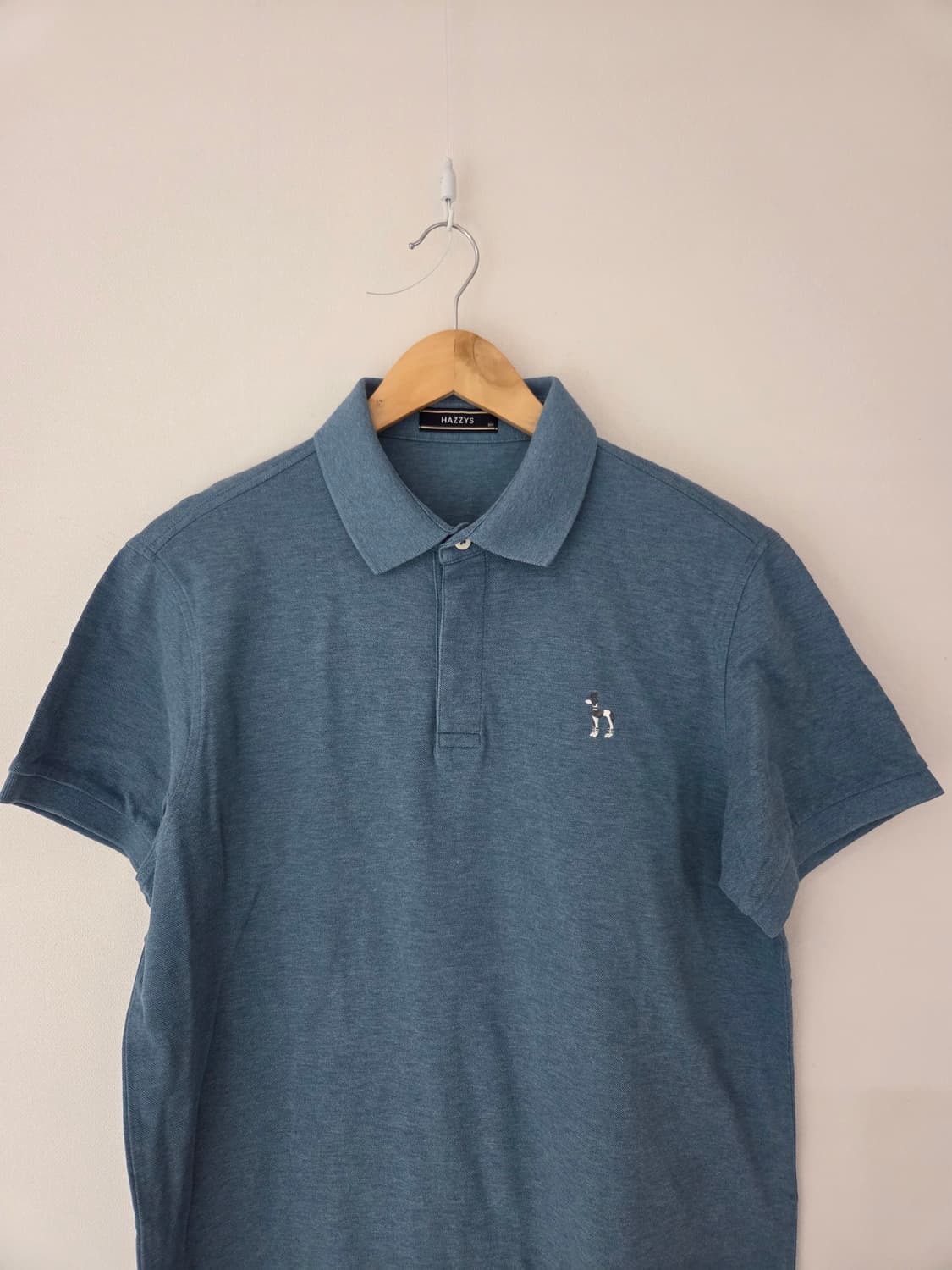 헤지스 히든버튼 블루 반팔카라티(100사이즈) 상품이미지1