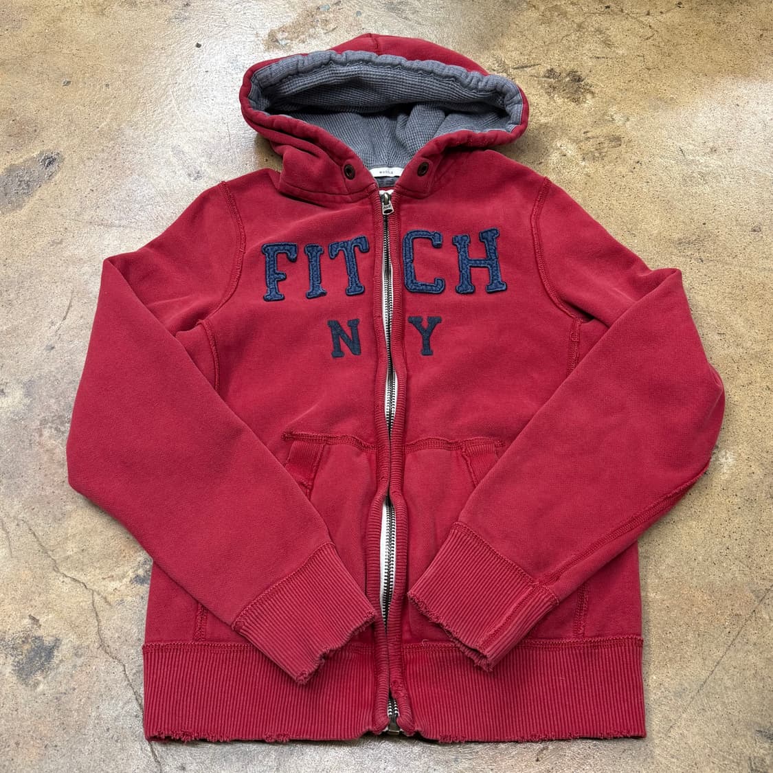 아베크롬비 버건디 레드 후드집업 상품이미지2